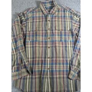 Polo Ralph Lauren Men's XL Multicolor Plaid‎ Check Long Sleeve Button Up Shirt